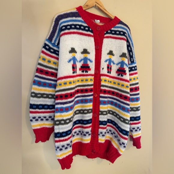 Colorful Patterned Women's Cardigan - Picture 1 of 11